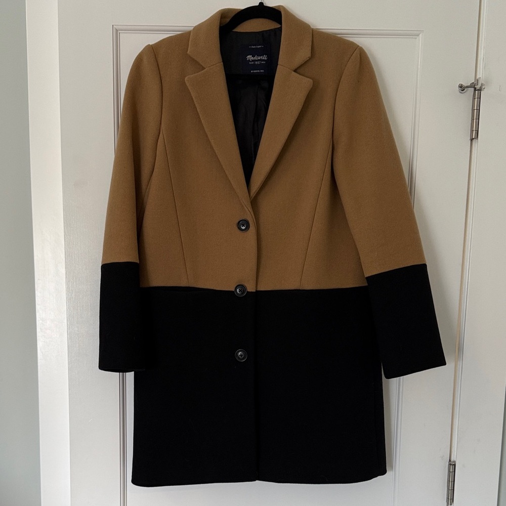 Madewell Two Tone Wool-Blend Coat